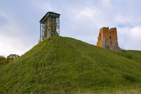 The ruins of the old palace in Belarusのeditorial素材