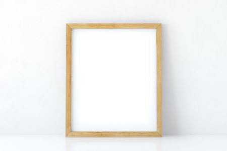 frame mock up in living room interior. Interior scandinavian style. 3d rendering, 3d illustration