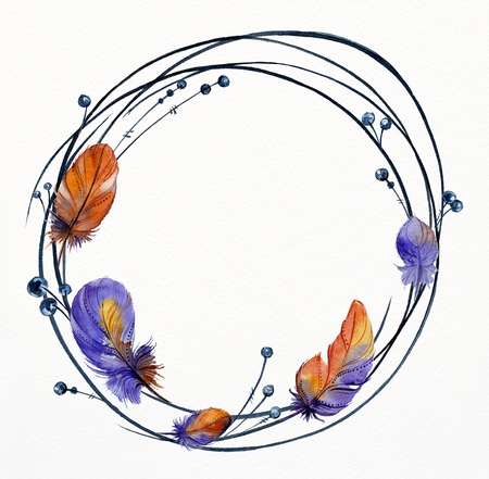 Watercolor, decorative compositions - stock imageの写真素材