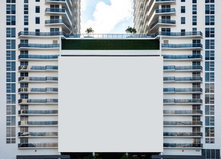 Empty white Billboard for presentation your design, Retail, advertising and commerce concept. Urban...