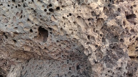 Volcanic Rock Basaltic Formation in Tenerife Canary Islands Spainの写真素材