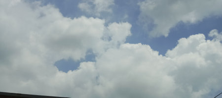 blue sky background with white clouds.Sky clouds.Sky with clouds weather nature cloud blue.の写真素材