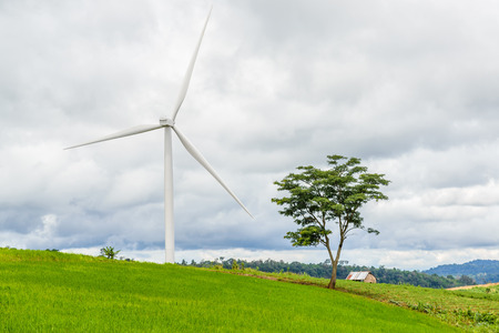 Renewable energy from wind. For use in the production of electricity.の写真素材