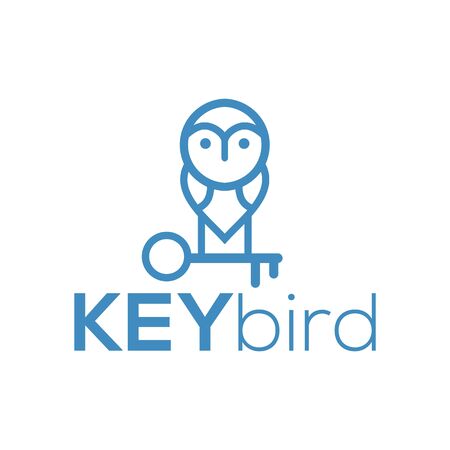 Key Bird Line Logo Conceptのイラスト素材