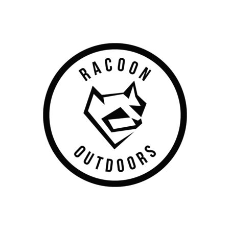 Racoon geometric logoのイラスト素材