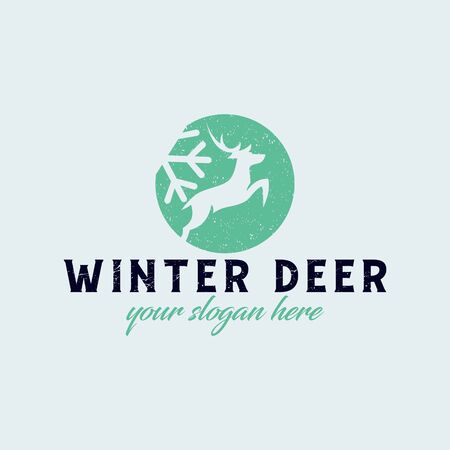 WInter Deer  Logoのイラスト素材