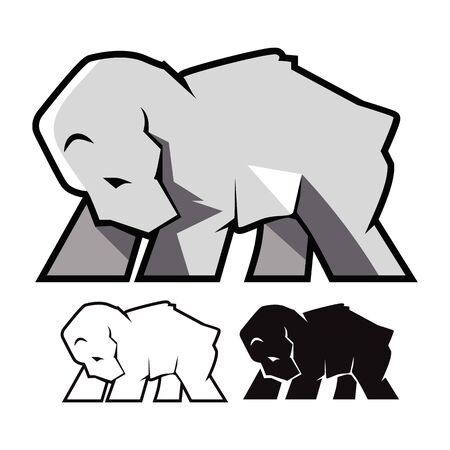 Polar Bear Bundles logo templatesのイラスト素材
