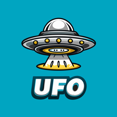 Minimalist UFO Mascot Illustration in Vector Formatのイラスト素材