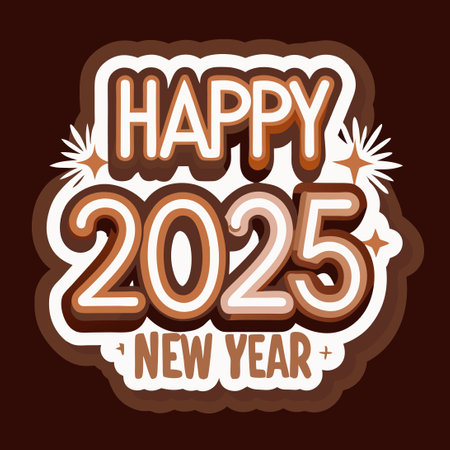 Joyous Celebration of the New Year 2025 Marked by Festive Fireworksのイラスト素材