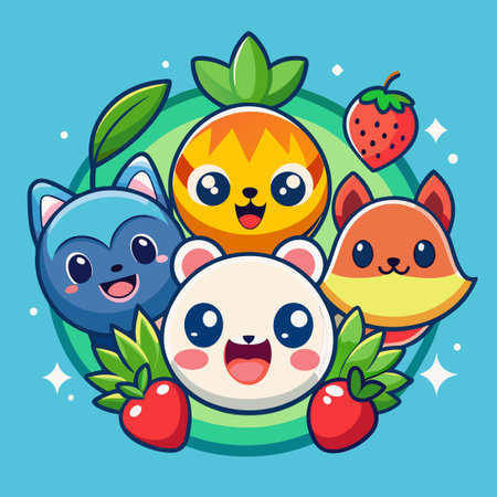 Animated Vector Illustration Emoji Emote for Social Mediaのイラスト素材