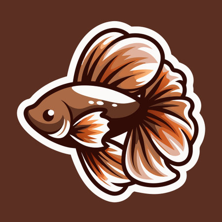 Betta Fish Logo Vector Illustration Template for Digital Marketingのイラスト素材