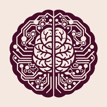 Futuristic Brain Tech Logo Template in Minimalist Design