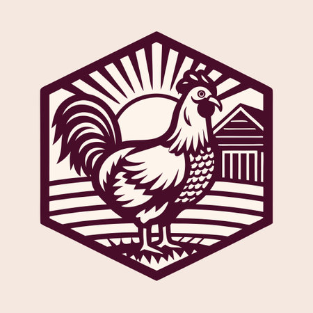 Minimalist and Modern Chicken Vector Logo Template for Business or Marketing Purposesのイラスト素材