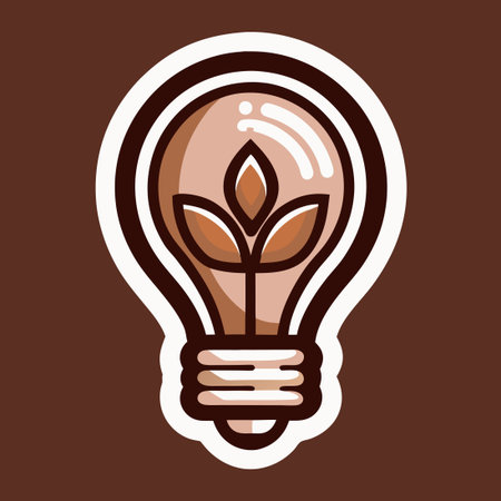 Vector Template of a Creative Bulb Representing Technological Innovationのイラスト素材