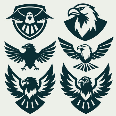 Majestic Eagle Logo Templates for Your Brand's Soaring Presenceのイラスト素材