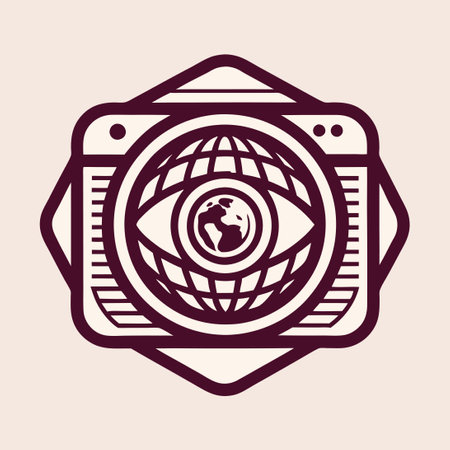 Creative Eye Logo Icon Symbolizing Photography and Media Productionのイラスト素材
