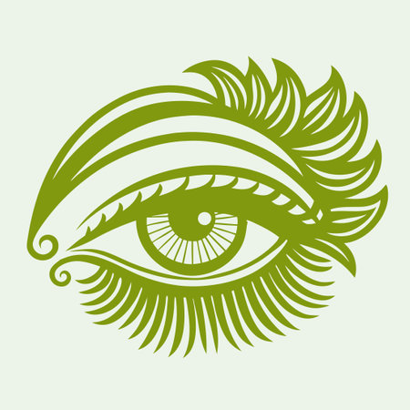 Professional Eyelash Extension Logo Design with Modern Vector Illustrationのイラスト素材