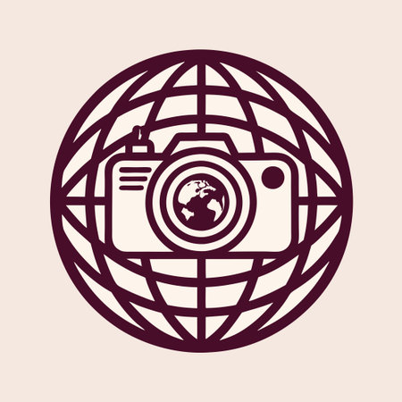 Creative Eye Symbol Incorporating a Camera for Media and Design