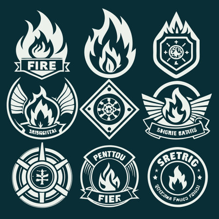 Creative Fire Logo Template Ideas for Your Brandのイラスト素材
