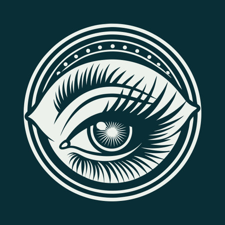 Enchanting Eyelash Extension Logo Vector Illustration for Beauty Salonsのイラスト素材