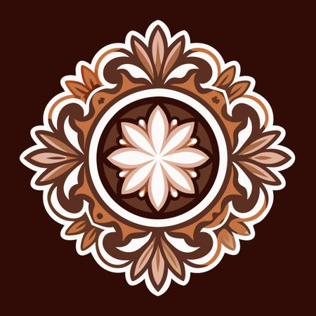 Luxurious Floral Circle Logo Template in Vector Formatのイラスト素材