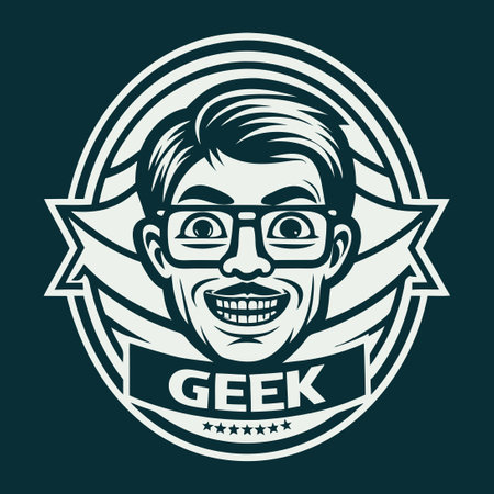 Vectorized Template for a Geek-Centric Logo Designのイラスト素材