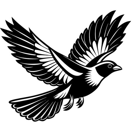 Majestic Bird Soaring Effortlessly Over Expansive Landscapeのイラスト素材