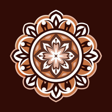 Elegant Floral Heraldic Circle Logo Design for Luxury Brandsのイラスト素材