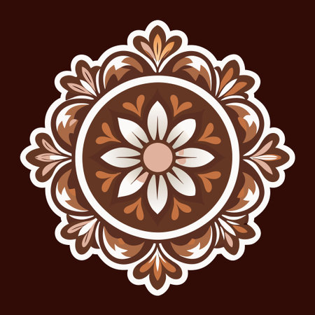 Exquisite Floral Heraldic Circle Logo Template for Elegant Brandingのイラスト素材