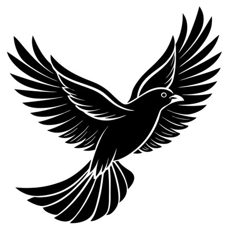 Majestic Silhouette of a Soaring Bird in Flight against the Sunset Horizonのイラスト素材