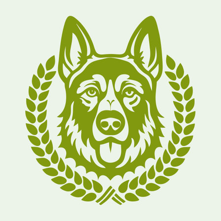 German Shepherd Dog Vector Logo Unleashing Loyalty and Protectionのイラスト素材