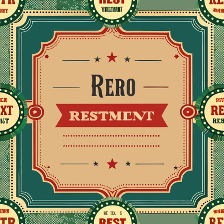 Retro Restaurant Menu Framework for a Nostalgic Dining Experienceのイラスト素材