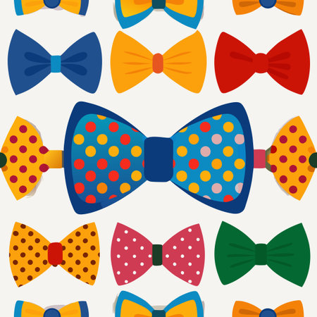 Sophisticated Bow Tie Ensemble with Eight Complementary Accessoriesのイラスト素材