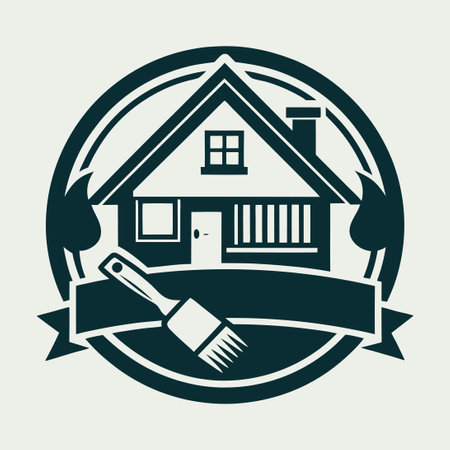 Versatile House Painting Logo Template Vector for Creative Professionalsのイラスト素材