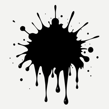Grunge Ink Splatter: Liquid Expressions of Ink Drops and Splashes