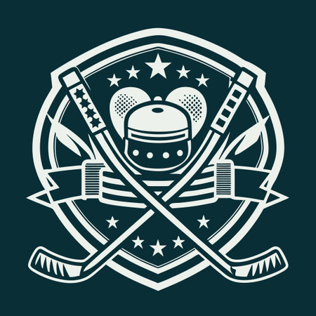 Modern and Vectorial Hockey Tournament Sports Logo Templateのイラスト素材