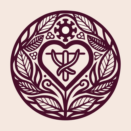 Holistic Vector Logo Template for Natural Health and Wellness Clinicのイラスト素材