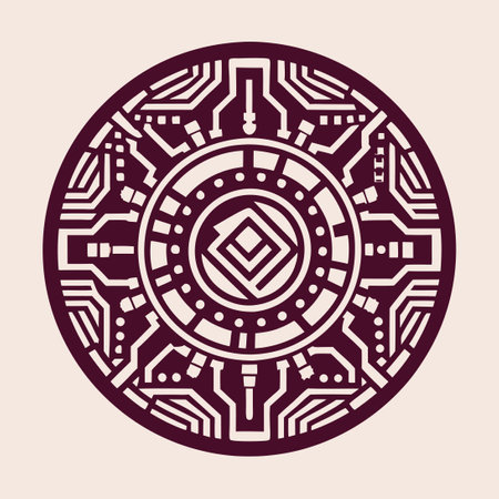 Vector Template of a Round Circle Technology Logoのイラスト素材