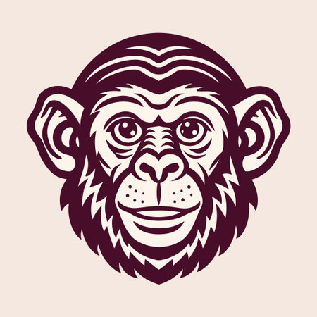 Eccentric Cartoon Monkey Dressed in a Geek Monk's Robeのイラスト素材