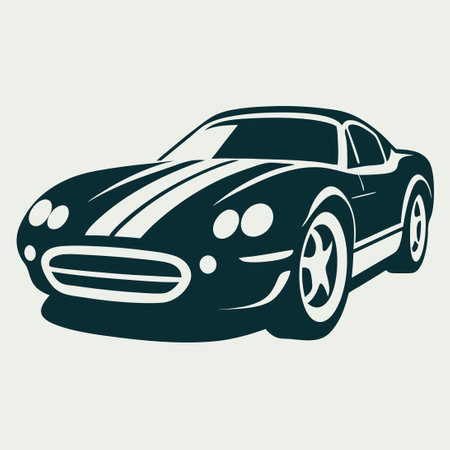 Red Sport Car Racing in a Street Race with High Speedのイラスト素材