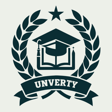 Customizable University Education Vector Logo Template with Elegant Designのイラスト素材
