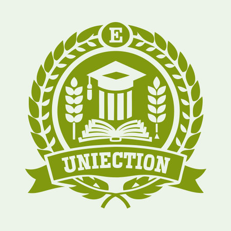Modern and Sleek University Education Emblem Vector Templateのイラスト素材