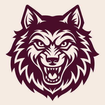 Ferocious Wild Wolf Esports Mascot Logo Vector Illustration for Gaming Teamsのイラスト素材