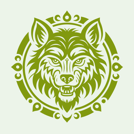 Nostalgic Vintage Wolf Logo Graphic for Apparel and Brandingのイラスト素材