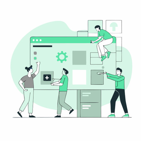 Agile Project Management Cycle and Tools Visualizedのイラスト素材