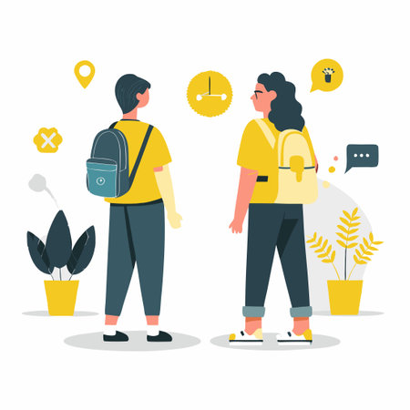 Back-to-Back Concept: Understanding the Interplay of Ideasのイラスト素材