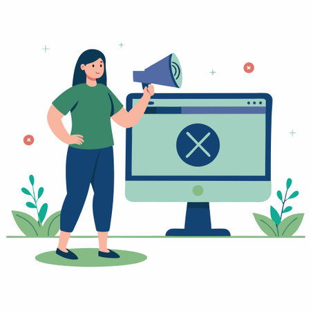 Conceptual Illustration Depicting the Benefits of Adblocking Softwareのイラスト素材