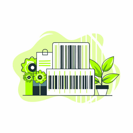 Comprehensive Guide to Barcode Technology: Understanding Concepts and Illustrationsのイラスト素材