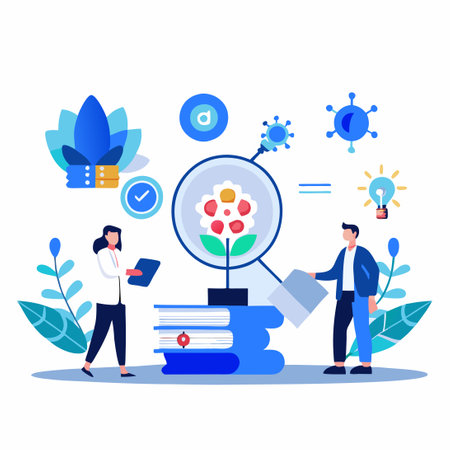 Illustrative Guide to the Concept of Attached Filesのイラスト素材