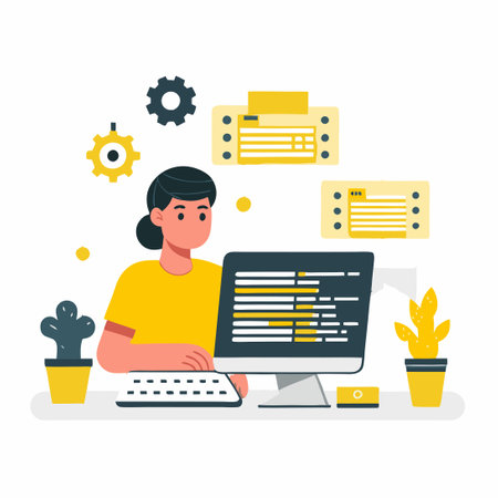 Visual Representation of Code Typing Concepts and Techniquesのイラスト素材